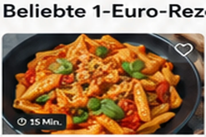 Tomatennudeln als sehr günstiges Nudelgericht